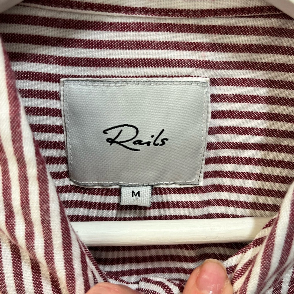 Rails Dotted Heart Striped Shirt